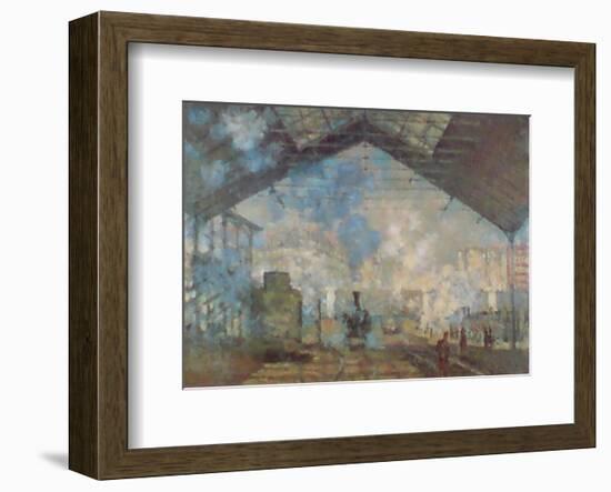 Gare Saint-Lazare-Claude Monet-Framed Art Print