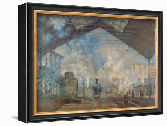 Gare Saint-Lazare-Claude Monet-Framed Art Print