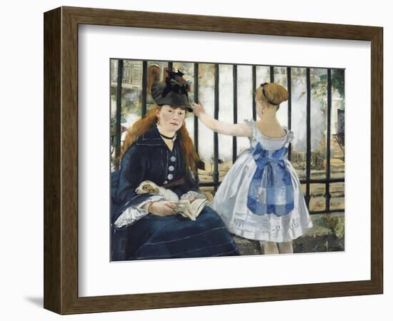 Gare St. Lazare, 1872-3-Edouard Manet-Framed Giclee Print