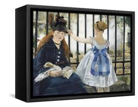 Gare St. Lazare, 1872-3-Edouard Manet-Framed Stretched Canvas