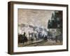 Gare St. Lazare, les docks de l'Ouest, 1877 St. Lazare railway station, the Western docks. Canvas.-Claude Monet-Framed Giclee Print