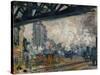 Gare St. Lazare, Seen from the Pont De L'Europe, 1877-Claude Monet-Stretched Canvas