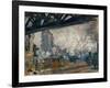 Gare St. Lazare, Seen from the Pont De L'Europe, 1877-Claude Monet-Framed Giclee Print