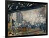 Gare St. Lazare, Seen from the Pont De L'Europe, 1877-Claude Monet-Framed Giclee Print