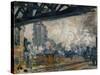 Gare St. Lazare, Seen from the Pont De L'Europe, 1877-Claude Monet-Stretched Canvas