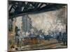 Gare St. Lazare, Seen from the Pont De L'Europe, 1877-Claude Monet-Mounted Giclee Print