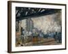 Gare St. Lazare, Seen from the Pont De L'Europe, 1877-Claude Monet-Framed Giclee Print