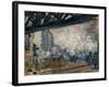 Gare St. Lazare, Seen from the Pont De L'Europe, 1877-Claude Monet-Framed Giclee Print