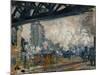 Gare St. Lazare, Seen from the Pont De L'Europe, 1877-Claude Monet-Mounted Giclee Print