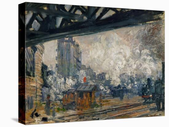 Gare St. Lazare, Seen from the Pont De L'Europe, 1877-Claude Monet-Stretched Canvas