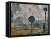 Gare St. Lazare, the Semaphores, 1877-Claude Monet-Framed Stretched Canvas