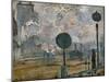 Gare St. Lazare, the Semaphores, 1877-Claude Monet-Mounted Giclee Print