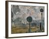 Gare St. Lazare, the Semaphores, 1877-Claude Monet-Framed Giclee Print