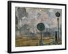 Gare St. Lazare, the Semaphores, 1877-Claude Monet-Framed Giclee Print