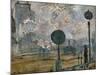 Gare St. Lazare, the Semaphores, 1877-Claude Monet-Mounted Giclee Print
