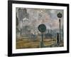 Gare St. Lazare, the Semaphores, 1877-Claude Monet-Framed Giclee Print