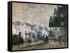 Gare St. Lazare, the Western Docks, 1877-Claude Monet-Framed Stretched Canvas