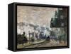 Gare St. Lazare, the Western Docks, 1877-Claude Monet-Framed Stretched Canvas
