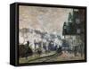 Gare St. Lazare, the Western Docks, 1877-Claude Monet-Framed Stretched Canvas