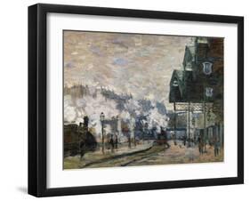 Gare St. Lazare, the Western Docks, 1877-Claude Monet-Framed Giclee Print