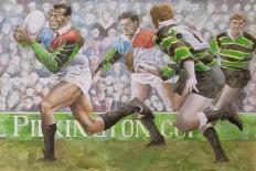 Rugby Match: England v Australia in the World Cup Final, 1991, Will Carling Being Tackled-Gareth Lloyd Ball-Giclee Print