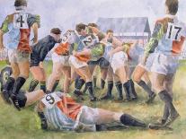 Rugby Match: England v New Zealand in the World Cup, 1991, Rory Underwood Being Tackled-Gareth Lloyd Ball-Giclee Print