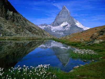 Matterhorn and the Riffelsee, Valais, Switzerland