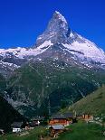 Matterhorn Towering Above Hamlet of Findeln, Valais, Switzerland-Gareth McCormack-Stretched Canvas