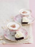 Petit Fours and Cappuccino Decorated with Cocoa Powder Hearts-Gareth Morgans-Mounted Photographic Print