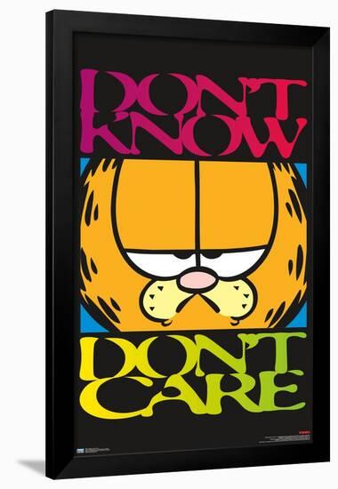 Garfield - Don't Care-Trends International-Framed Poster