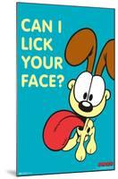 Garfield - Odie Face Lick-Trends International-Mounted Poster