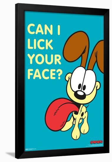 Garfield - Odie Face Lick-Trends International-Framed Poster