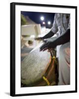 Garfu Drummer, San Pedro, Ambergris Caye Belize-Russell Young-Framed Premium Photographic Print