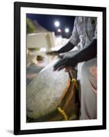 Garfu Drummer, San Pedro, Ambergris Caye Belize-Russell Young-Framed Photographic Print