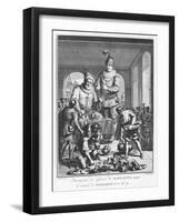 Gargantua Rewarding Officers after the Victory of Picrochole from 'The Life of Gargantua and Pantag-Pierre Tanje-Framed Giclee Print