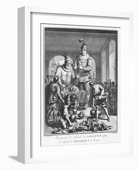 Gargantua Rewarding Officers after the Victory of Picrochole from 'The Life of Gargantua and Pantag-Pierre Tanje-Framed Giclee Print