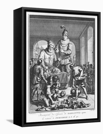 Gargantua Rewarding Officers after the Victory of Picrochole from 'The Life of Gargantua and Pantag-Pierre Tanje-Framed Stretched Canvas