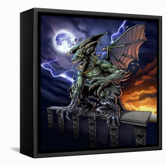 Gargoyle 2-FlyLand Designs-Framed Stretched Canvas