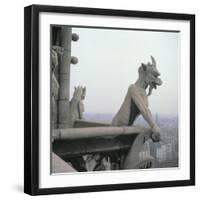 Gargoyle from the Balustrade of the Grande Galerie, Replica of a 12th Century Original-Eug?ne Viollet-le-Duc-Framed Giclee Print