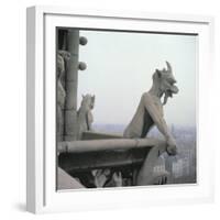 Gargoyle from the Balustrade of the Grande Galerie, Replica of a 12th Century Original-Eug?ne Viollet-le-Duc-Framed Giclee Print