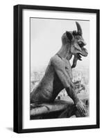 Gargoyle on Notre Dame Cathedral-null-Framed Premium Photographic Print