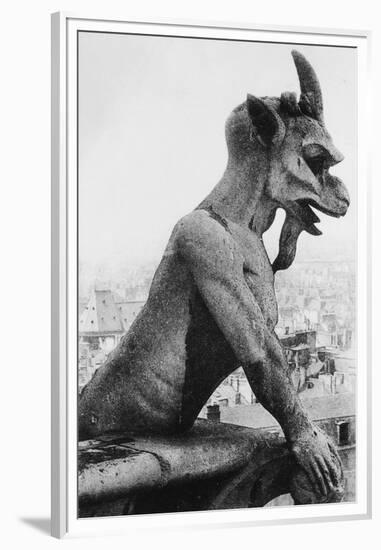 Gargoyle on Notre Dame Cathedral-null-Framed Premium Photographic Print