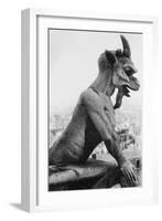 Gargoyle on Notre Dame Cathedral-null-Framed Photographic Print