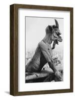 Gargoyle on Notre Dame Cathedral-null-Framed Photographic Print