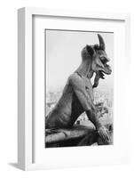 Gargoyle on Notre Dame Cathedral-null-Framed Photographic Print