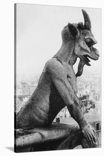 Gargoyle on Notre Dame Cathedral-null-Stretched Canvas