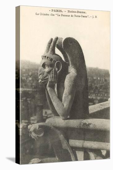 Gargoyle on Notre Dame, Paris-null-Stretched Canvas