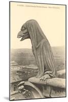 Gargoyle on Notre Dame, Paris-null-Mounted Art Print