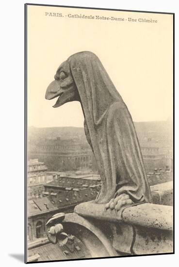 Gargoyle on Notre Dame, Paris-null-Mounted Art Print