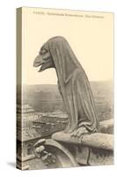 Gargoyle on Notre Dame, Paris-null-Stretched Canvas